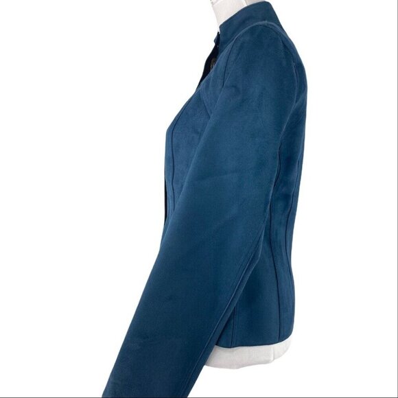 Yansi Fugel Women's NWT Blue Full Zip MOTO Designer Jacket S/C34.25 - Picture 7 of 15